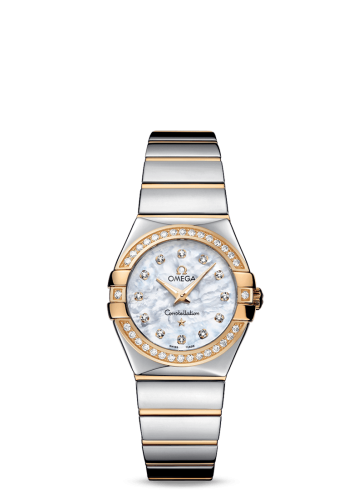 Omega Constellation Quartz 27 Polished Stainless Steel / Yellow Gold / Diamond / MOP